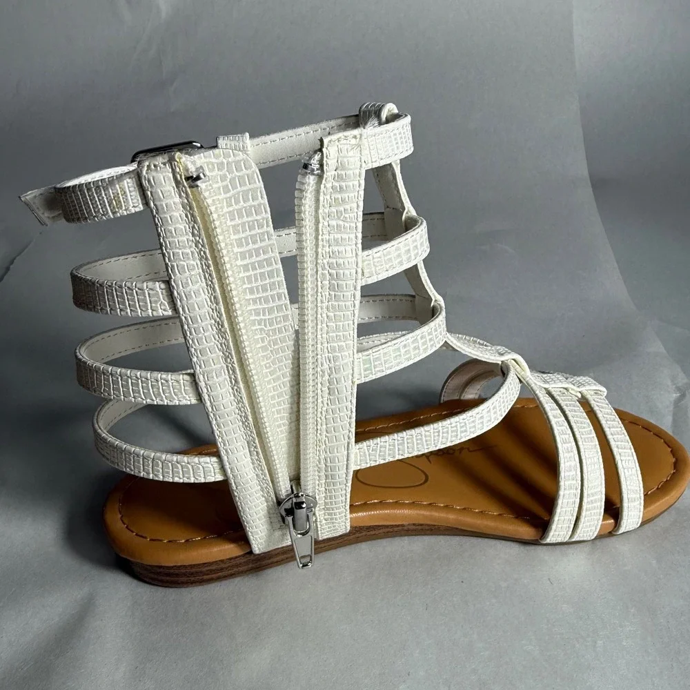 Jessica Simpson Ronni Gladiator Sandals Strappy iridescent White Kids Size 1